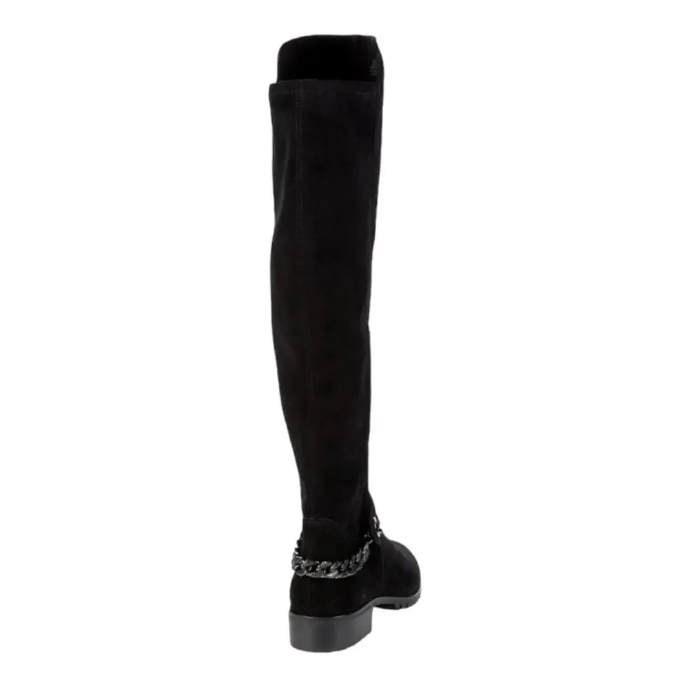 Karl Lagerfeld Paris Shay Black Suede Knee High Boot Size 7.5